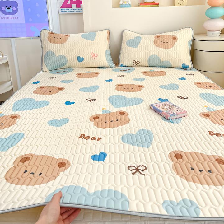 【A级亲肤级】凉席冰丝席夏天专用卡通软席子单人学生宿舍家用凉垫1