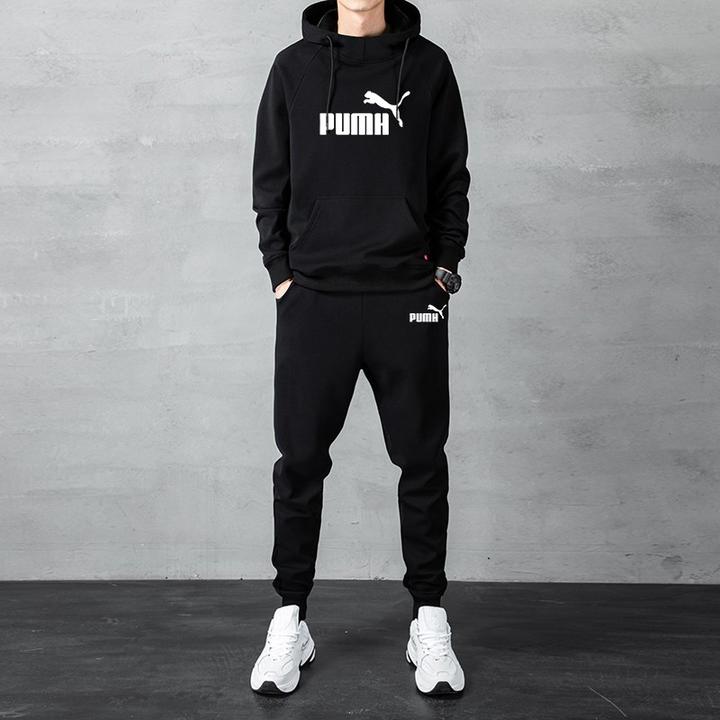 【官方推荐】秋季潮牌休闲运动服套装新款时尚连帽卫衣束脚裤两件套