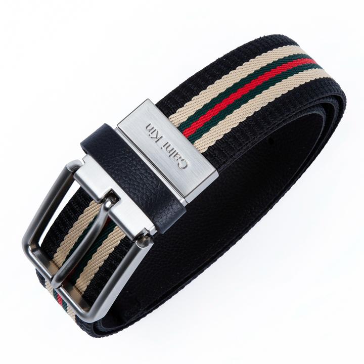 CALNIKIN皮带男真皮帆布CKin腰带牛皮男士裤带奢侈品休闲年轻人潮