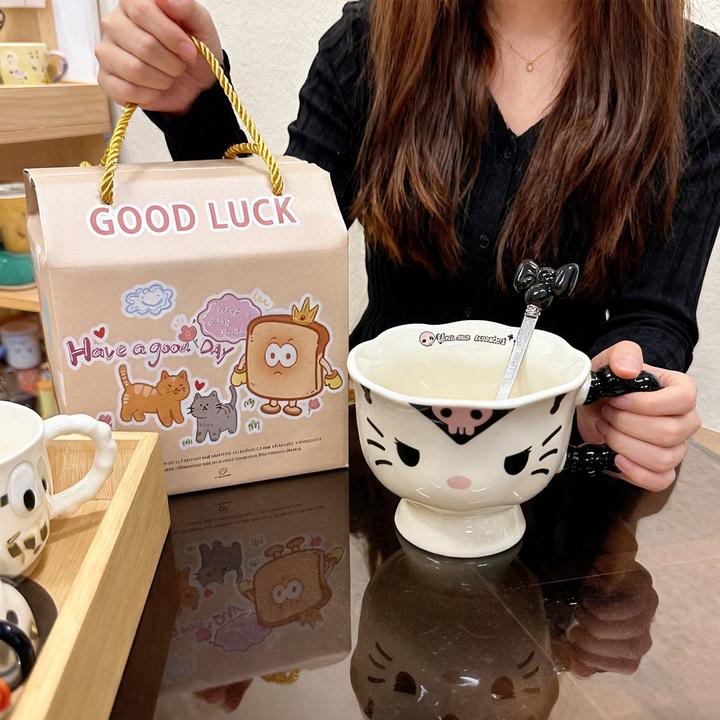 库洛米ins杯子可爱马克杯高颜值陶瓷生日礼水杯女生情侣伴手礼zy