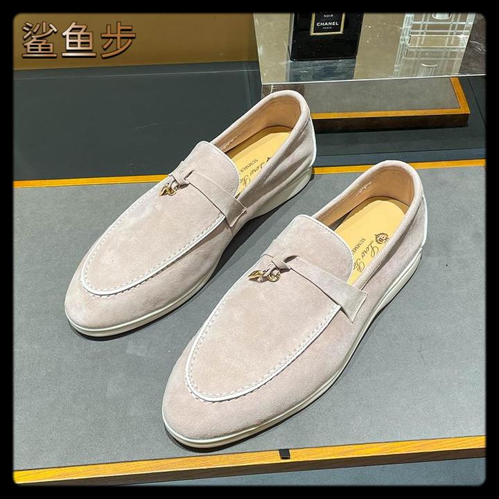 鲨鱼步男鞋流苏乐福鞋休闲小众一脚蹬懒人鞋复古百搭舒适豆豆鞋子