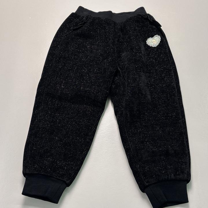 FROZEN加绒加厚男女童童装秋冬季时尚洋气新款卫休闲棉长裤(180)