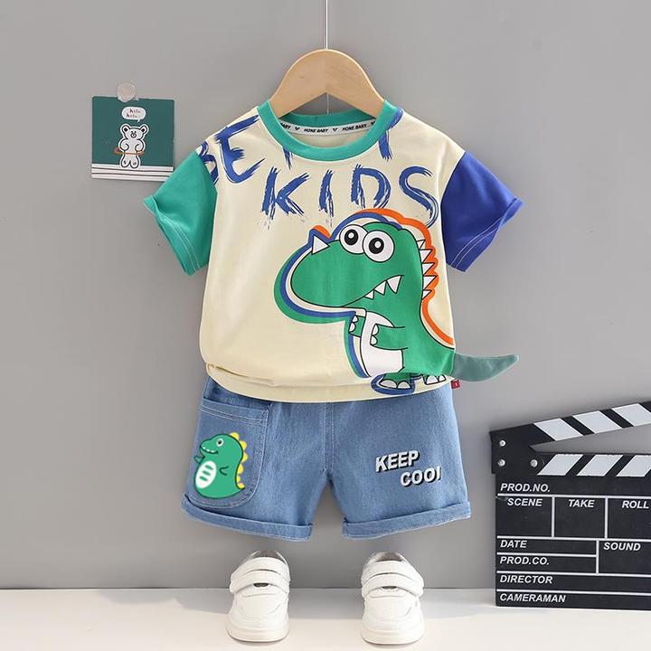男童套装纯棉夏装宝宝短袖儿童夏季衣服洋气男宝婴儿