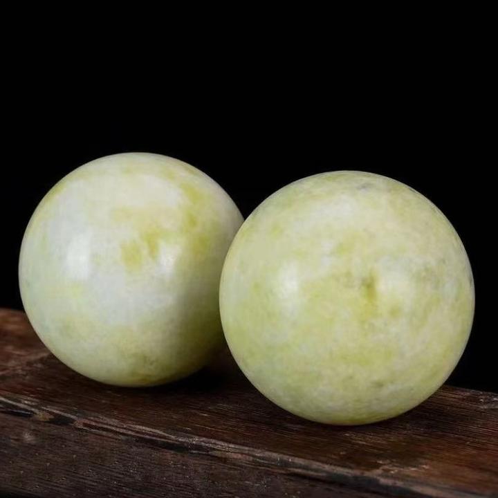 天然矿石手球 蓝田料练手保健球  手转球中老年人礼物实心球