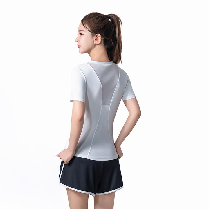 【断码清货】夏季运动跑步健身跳操瑜伽舒服透气显瘦女短袖速干378
