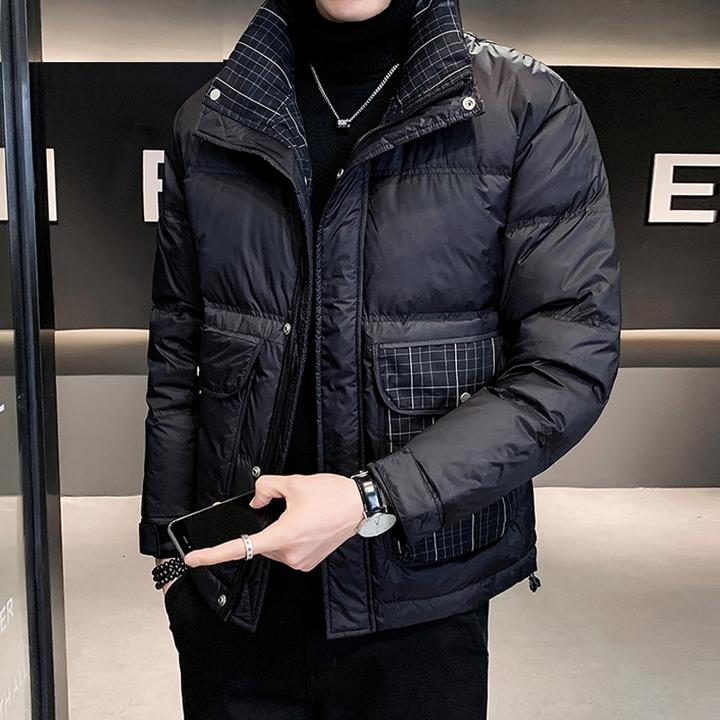 保登皮兹冬季新款加厚美式潮流帅气立领短款外套冬装保暖上衣