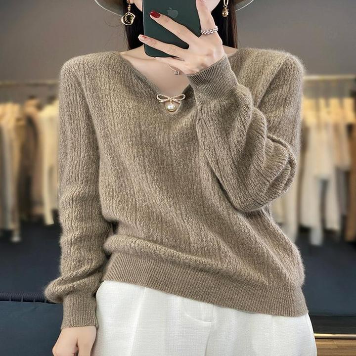 女士打底衫2023新款秋冬韩版羊毛小衫毛衣秋冬季套头羊毛打底衫