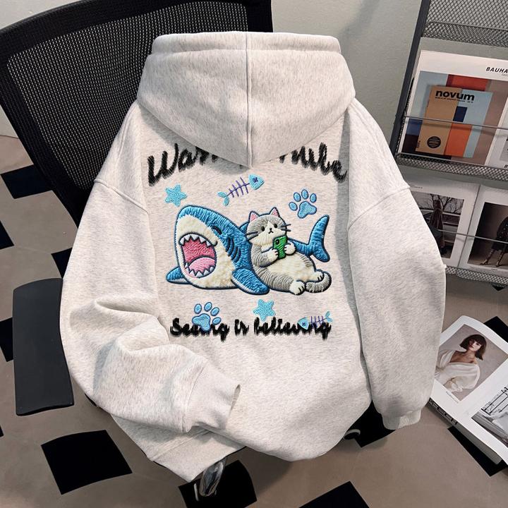 WASSUP HSUBE小众设计感套头连帽卫衣外套冬装男士慵懒风休闲上衣