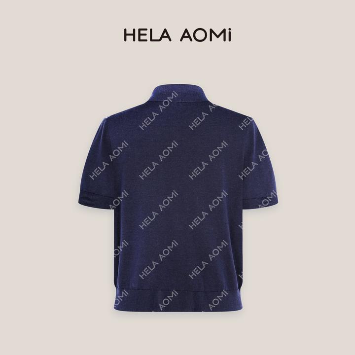 HELAAOMI “莱赛尔70.9% 小熊POLO”桑蚕丝休闲针织衫CY5BC32415