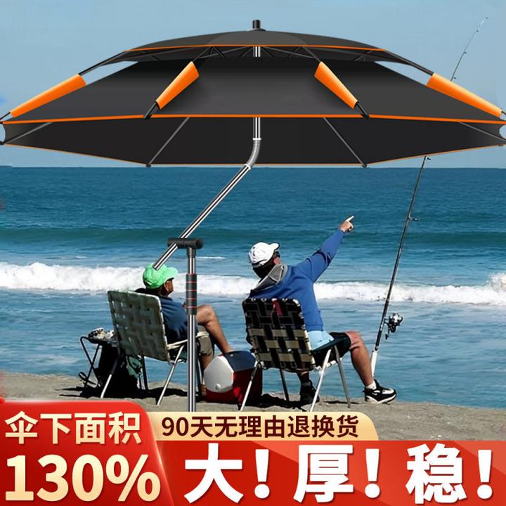 钓鱼伞大钓伞防雨万能防晒垂钓户外钓伞钓鱼防风伞拐杖万向钓鱼伞