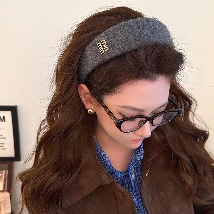 气质金标~复古秋冬毛呢宽边发箍女高级感洗脸发卡高颅顶头箍发饰