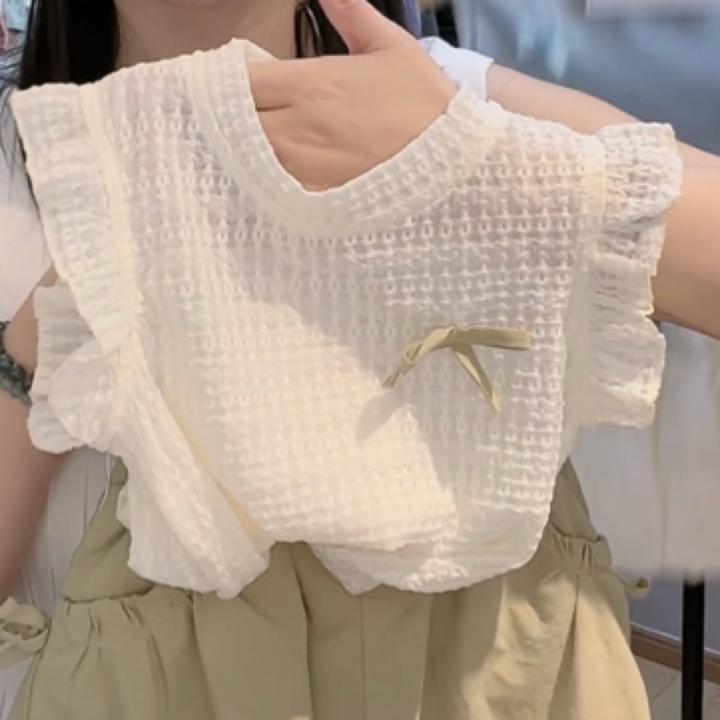 女童夏装套装2025新款韩版纯色背心短裤裙可爱宝宝洋气甜美两件套