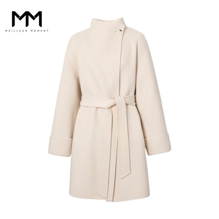 MM麦檬1680人生大衣立领短款羊绒外套25秋冬新款5GA970781