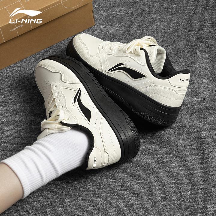 李宁天迹SOFT板鞋女鞋秋季新款复古小白鞋潮流百搭学生运动休闲鞋