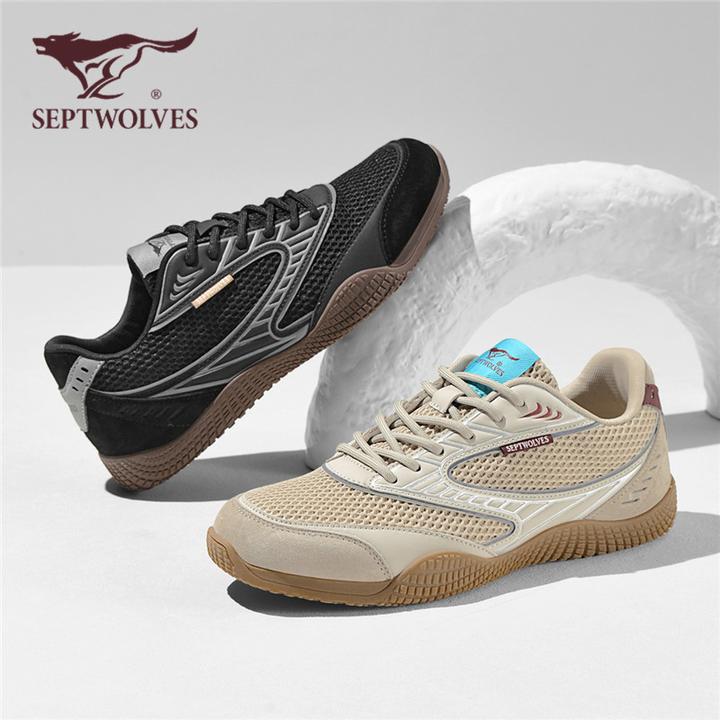 七匹狼男鞋爆款2025新款夏季轻薄透气网面德训鞋男士防滑休闲潮鞋