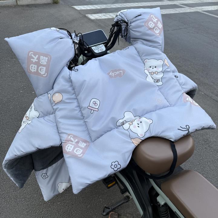 电动车挡风被冬季新款加绒加厚保暖防水电瓶摩托车通用防风罩护膝