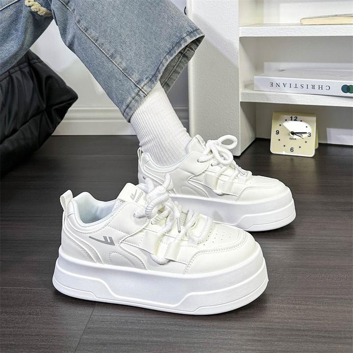 Warrior/回力白色小白鞋女爆款学生百搭板鞋子女潮韩版厚底休闲鞋