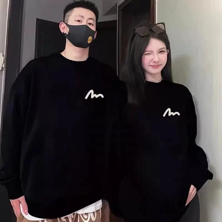 仓石一树潮牌美式圆领情侣装卫衣男士春秋季2025新款纯棉长袖T恤