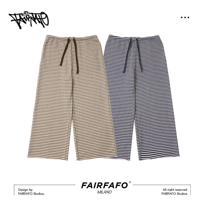 【简约抽绳休闲裤】PRKZ58291宽松舒适慵懒感百搭条纹休闲长裤