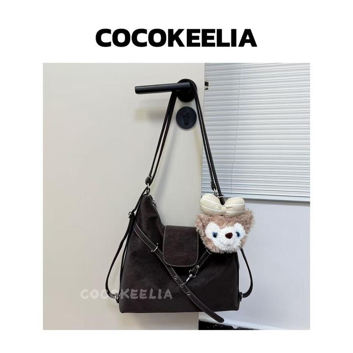 冬季质感大容量包包女2025新款潮时尚通勤麂皮绒托特包休闲多背包