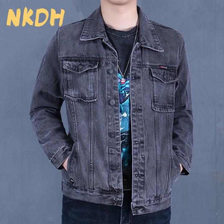 NKDH品牌牛仔外套男春秋季新款耐脏上衣耐穿耐磨工装夹克