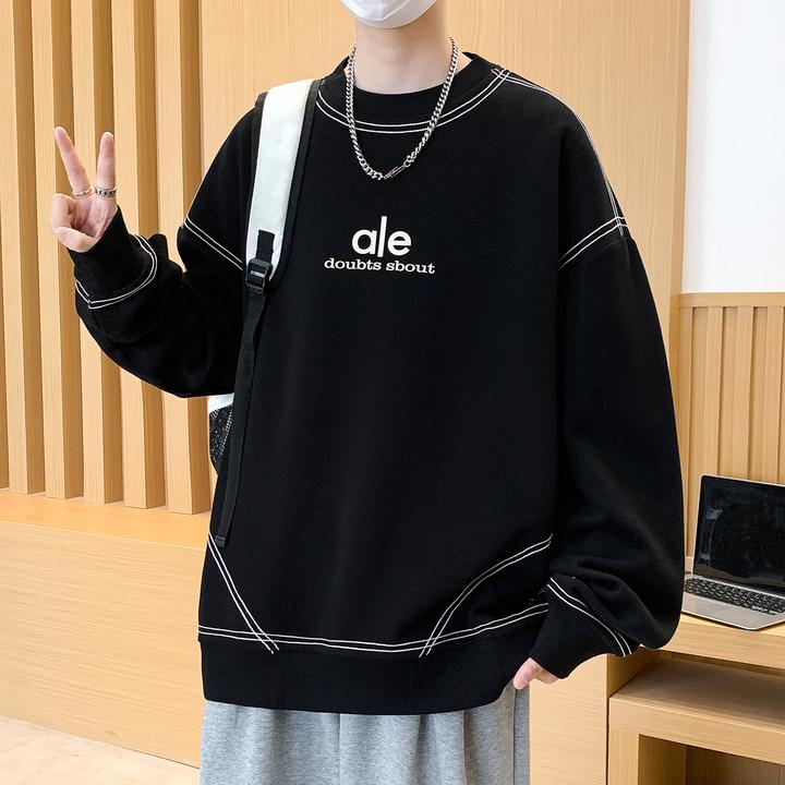 秋冬款2025新款长袖卫衣男孩初高中学生青少年潮牌打底衫上衣服