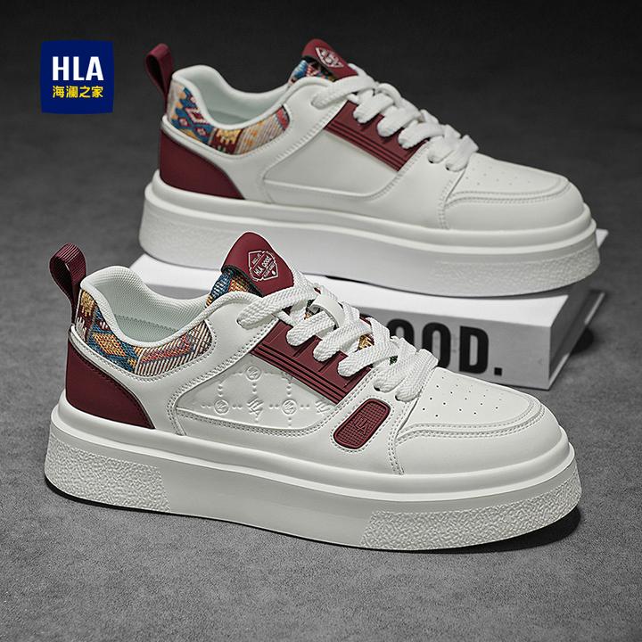 HLA/海澜之家秋季新款男鞋国潮时尚百搭低帮男士休闲板鞋休闲鞋男