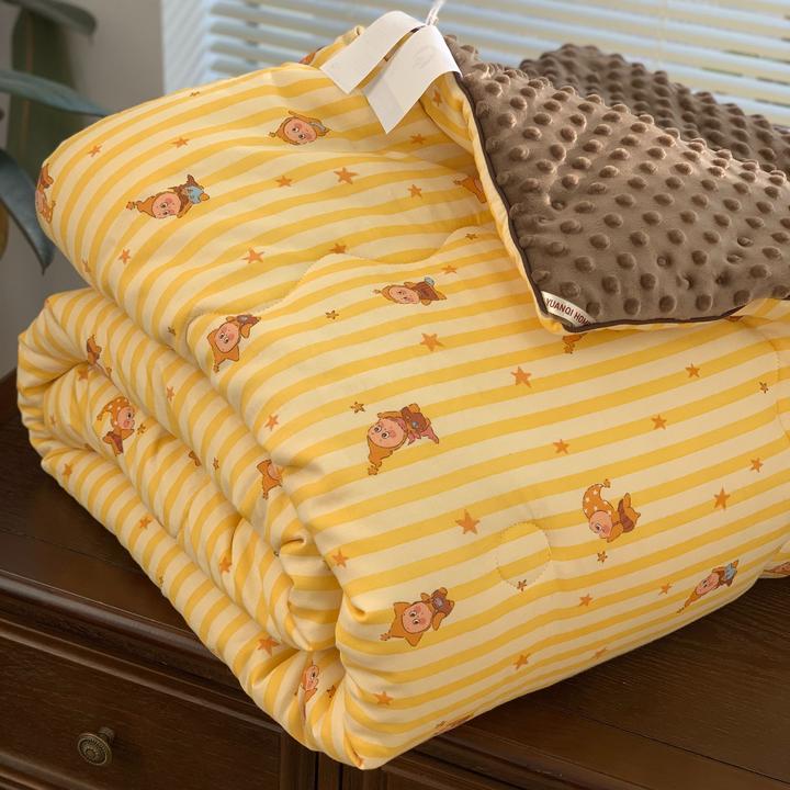 【MJ】ins风冬被纱布豆豆被安抚被子双层纱四季被春秋被加厚冬被