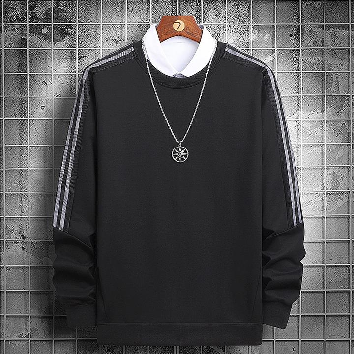 美式潮牌秋冬新款长袖韩版时尚休闲打底衫男棉质2025薄款卫衣圆领