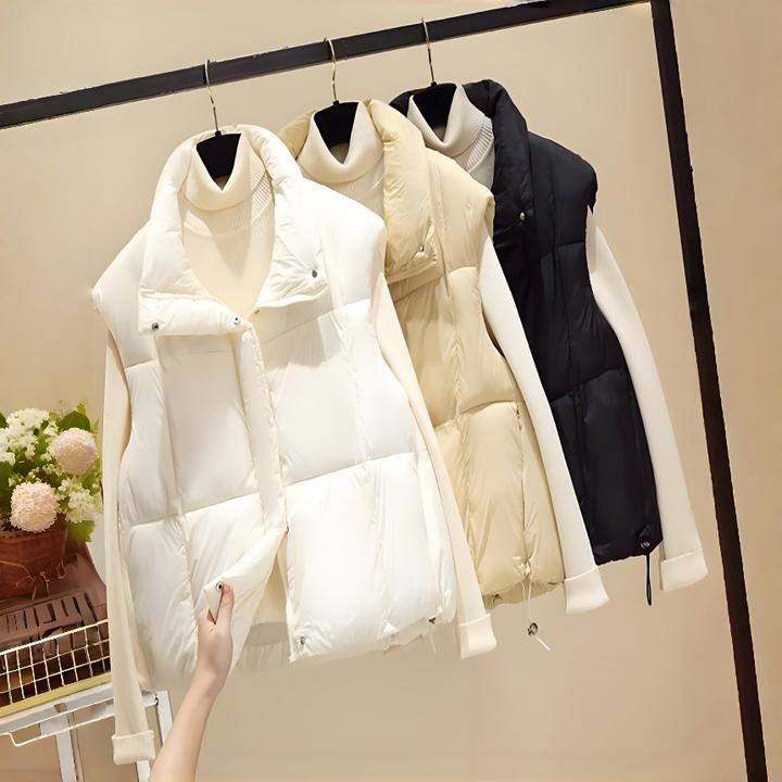 胖mm大码羽绒棉服马甲女秋冬新款韩版宽松时尚棉背心保暖外套615