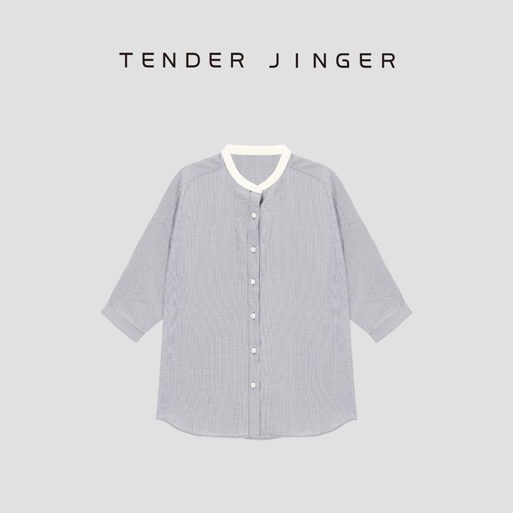 Tender Jinger简约色织格花苞感衬衫半裙（分开拍）T52HMD30511