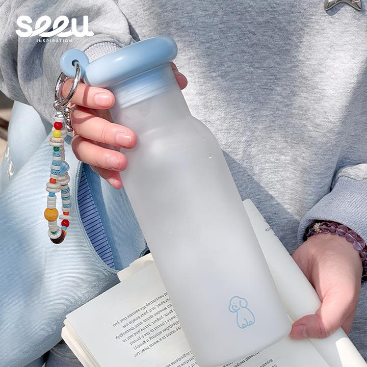 seeu泡泡海星冷饮杯tritan水杯便携随手杯磨砂质感大容量580ml