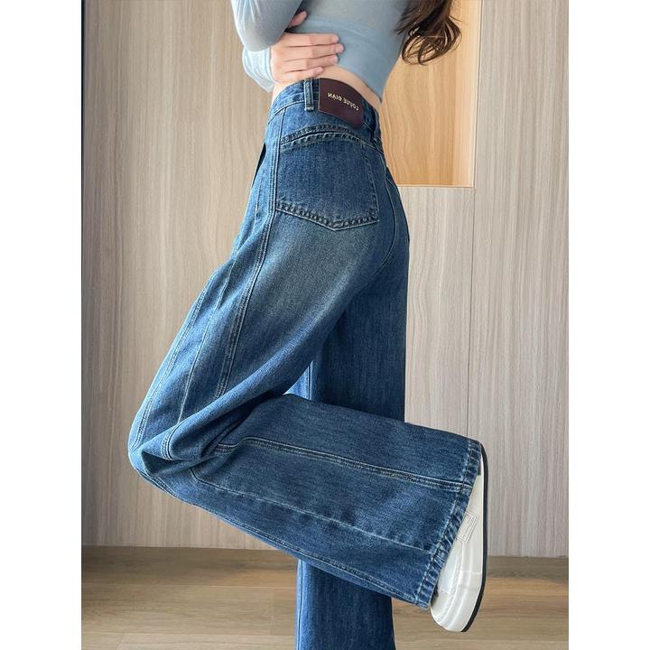 牛仔裤2025新款女巨好看的早秋穿搭高腰宽松弯刀阔腿裤子时尚休闲