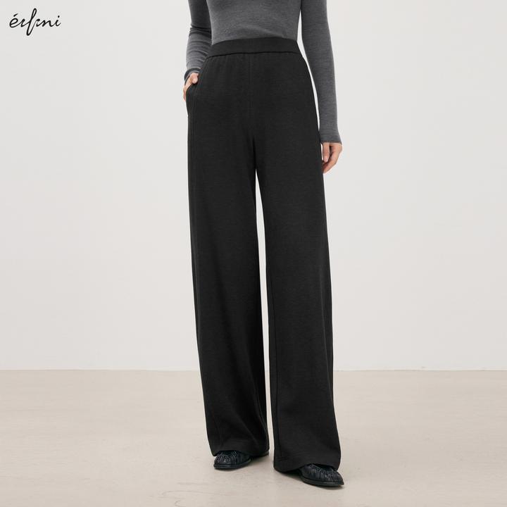 【面膜裤-常规】伊芙丽软糯舒适软垂休闲裤显瘦女2025冬新1G9952291