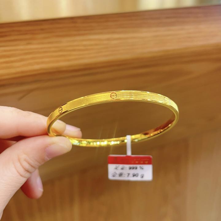 足金手镯7.90克（880/克）5D工艺 58号圈口