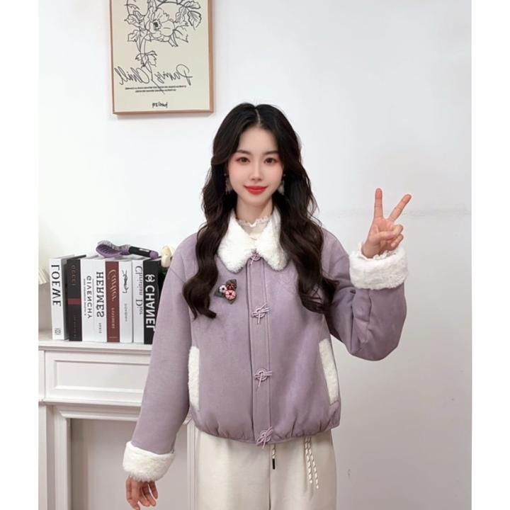 IEF/爱依服2025新款冬季时尚高级温柔女人味显瘦保暖磨砂皮外套