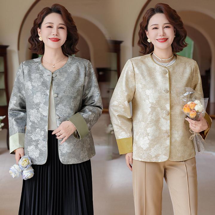 2025新款妈妈秋装时尚外套洋气中老年女装春秋高级休闲气质上衣