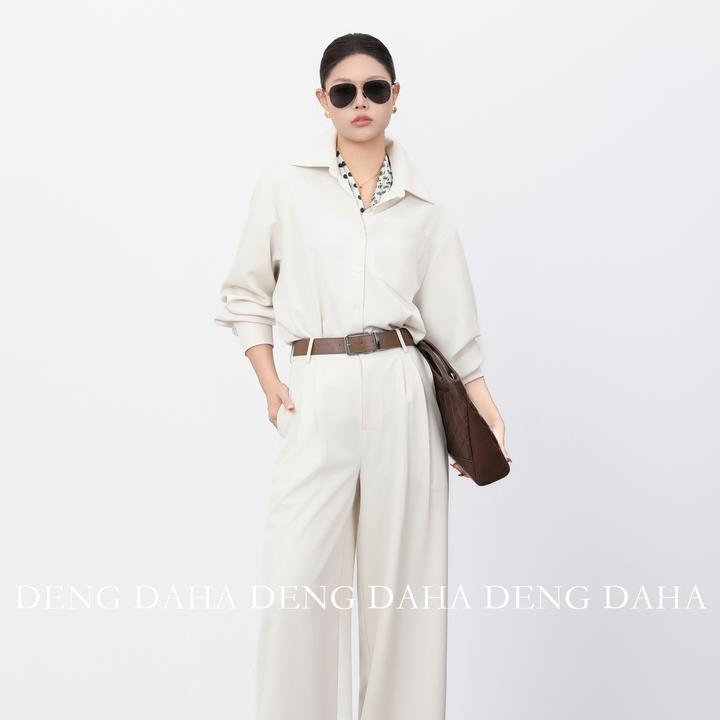 「纽约街头」2025早春长裤气质二件套HBZC641237 宋佳同款