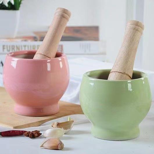 石头蒜臼子家用老式捣蒜器传统捣蒜罐陶瓷蒜缸砸蒜罐捣蒜泥器