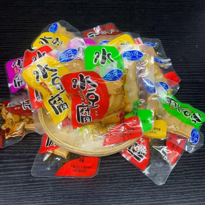 奇爽奇分享水豆腐500克办公室休闲零食小吃豆腐干麻辣卤香香辣