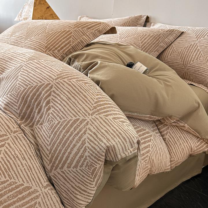 欧风简约纯棉四件套全棉100男生被套床单三件套全棉床笠四件套