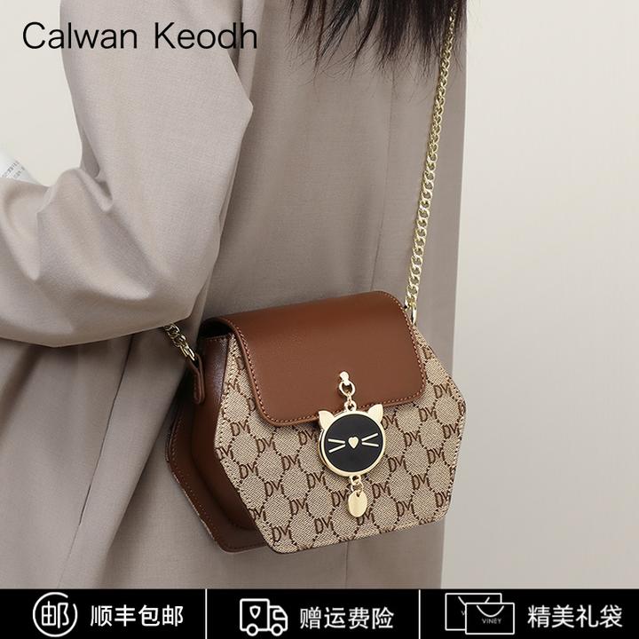 Calwan Keodh包包女网红爆款斜挎链条小方包生日礼物送女友送老婆