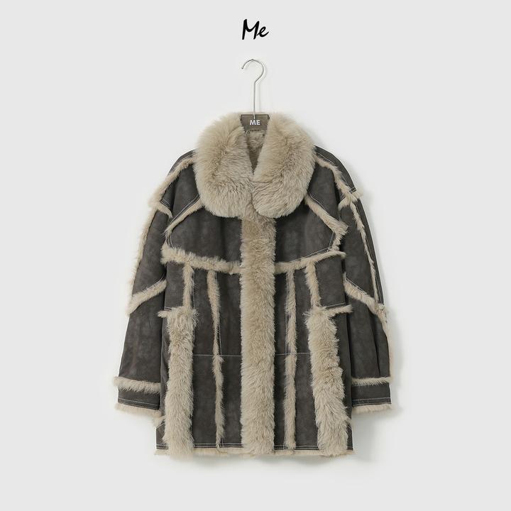 ME【安格拉皮草】矜奢兔皮毛一体长毛感时尚百搭一手长皮草MESA3799