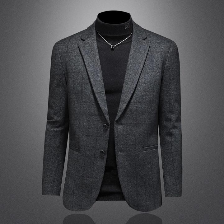 冬季新款西装单西羽绒款男式保暖外套新款韩版商务休闲潮流西服男