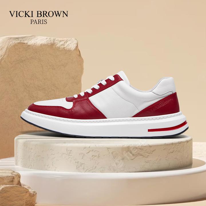 VICKI BROWN男士轻奢新款时尚潮流百搭透气运动休闲轻便舒适男鞋