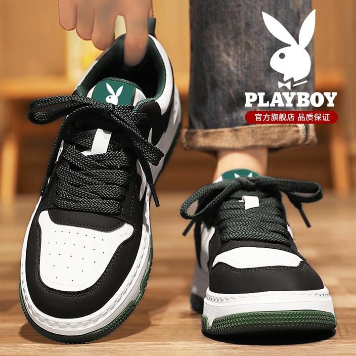 花花公子秋冬男鞋2025新款软底防滑板鞋青少年休闲国潮休闲滑板鞋