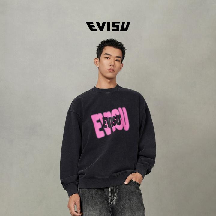 EVISU福神 2025秋新品男士商标印花卫衣2EAHTM5SW7010FFCT