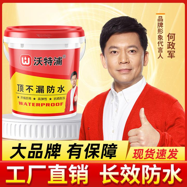 沃特浦顶不漏防水材料抗高温暴晒裂缝渗水雨季防水涂料胶补漏王
