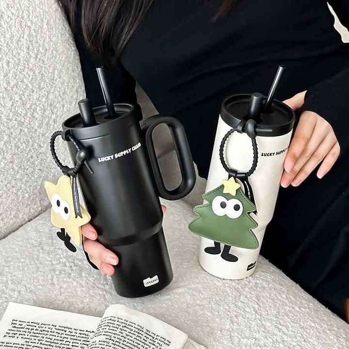 Gucgres可爱水杯保温保冷杯办公吸管杯泡茶杯大容量便携随行杯子