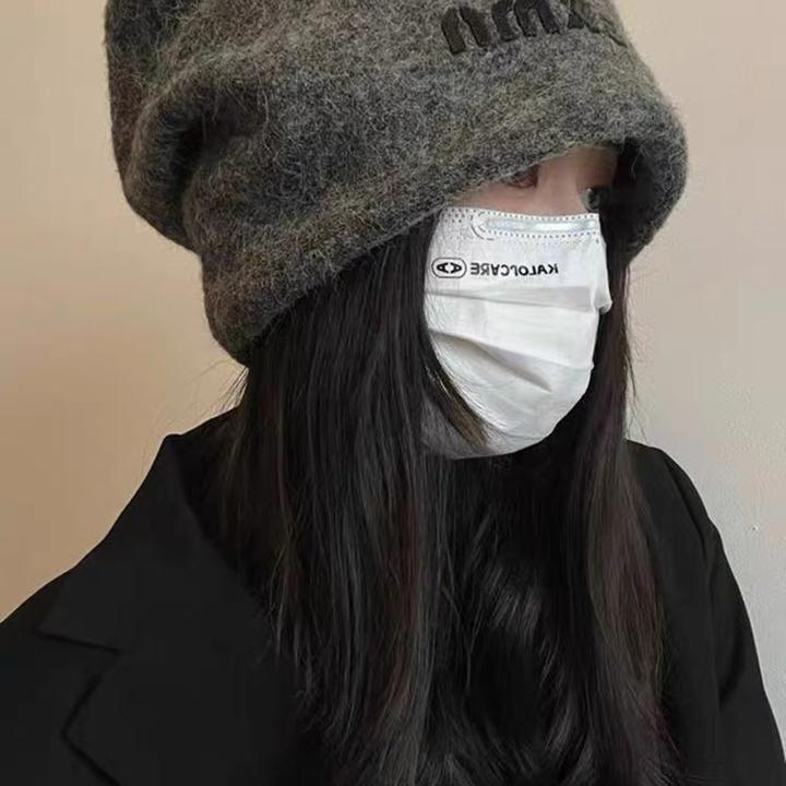 网红秋冬无檐冬季包头帽女堆堆帽帽子保暖大头围加厚冬天韩版冷帽